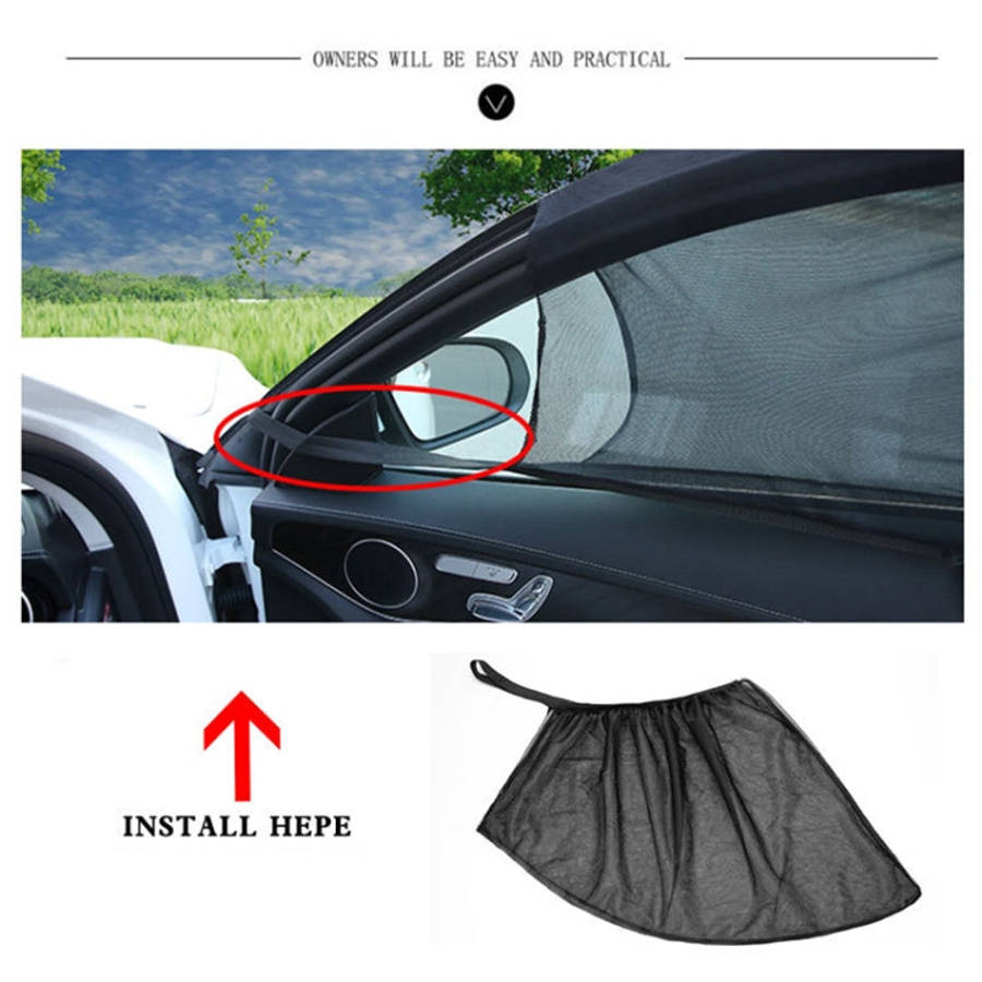 2 PCS Car Front Window Net Yarn Sunscreen Insulation Window Sunshade Cover, Size: 75*50cm, Size: ...