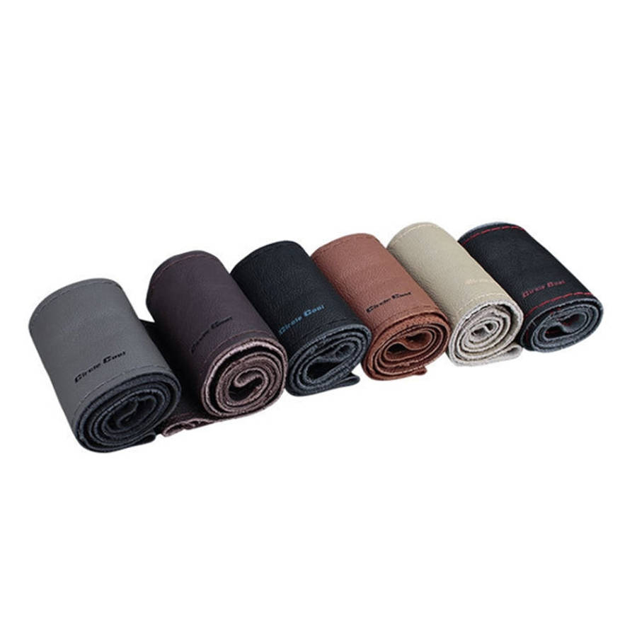 Car Universal Genuine Leather Hand-stitched Steering Wheel Cover