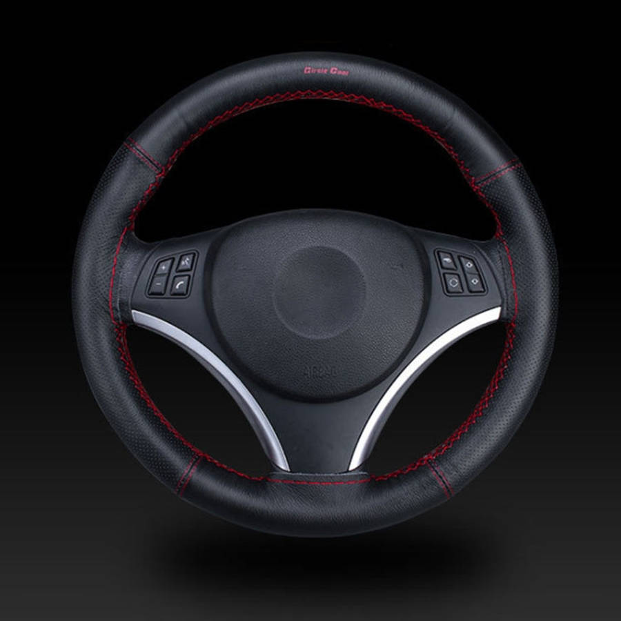 Car Universal Genuine Leather Hand-stitched Steering Wheel Cover