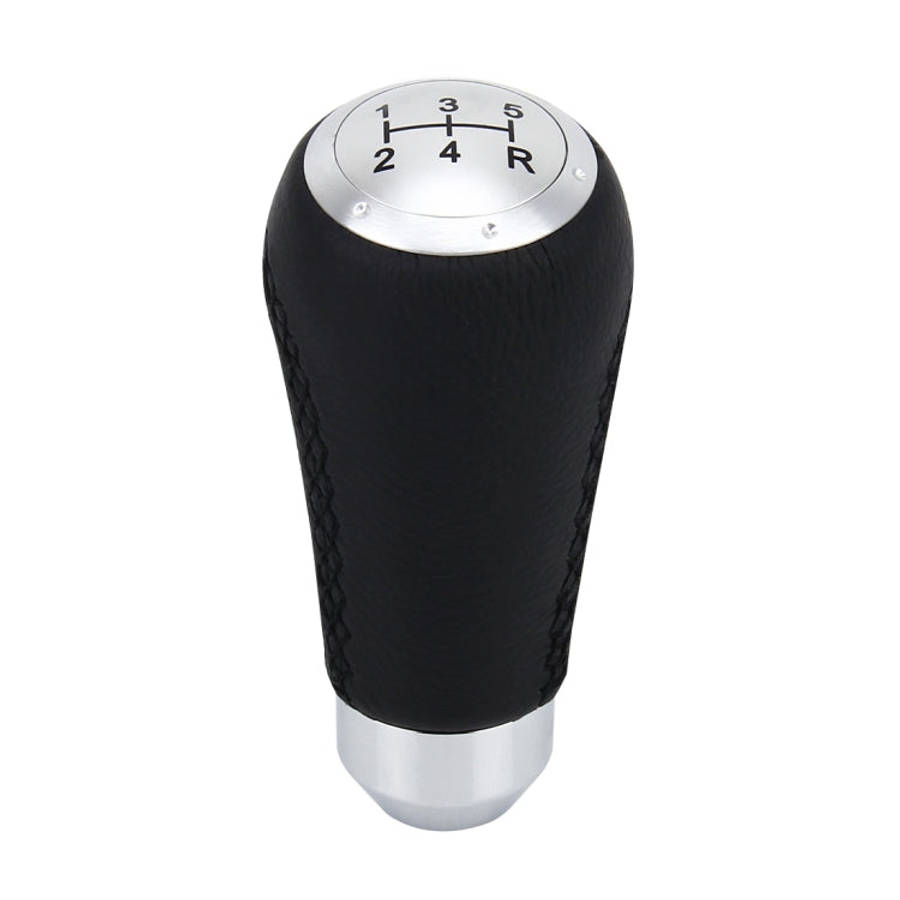 Universal Car Modified Shifter Black Leather Lever Manual 5-Speed Gear Shift Knob, 5-Speed Gear S...