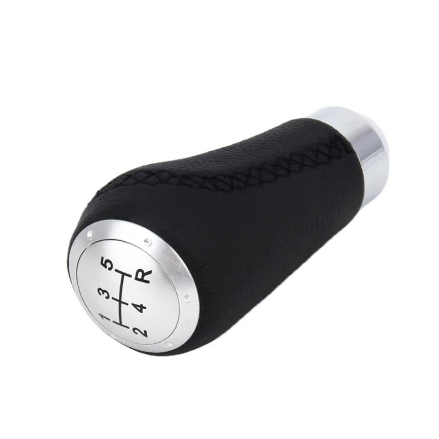 Universal Car Modified Shifter Black Leather Lever Manual 5-Speed Gear Shift Knob, 5-Speed Gear S...