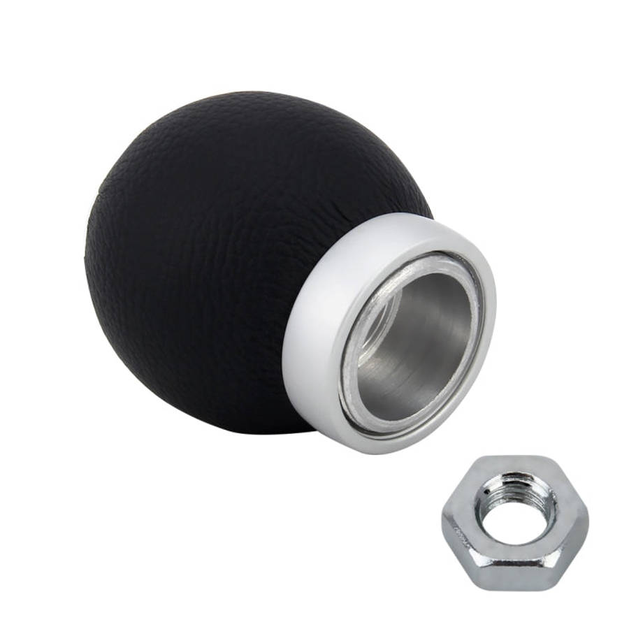 Universal Car Modified Shifter Black Leather Lever Manual 6-Speed Gear Shift Knob, 6-Speed