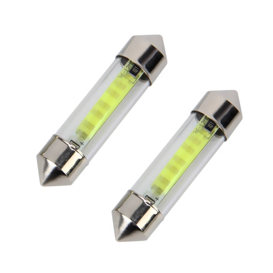 10 PCS 36mm 1W 6000K White Light Car Dome Lamp License LED Reading Light, DC 12V, 36mm