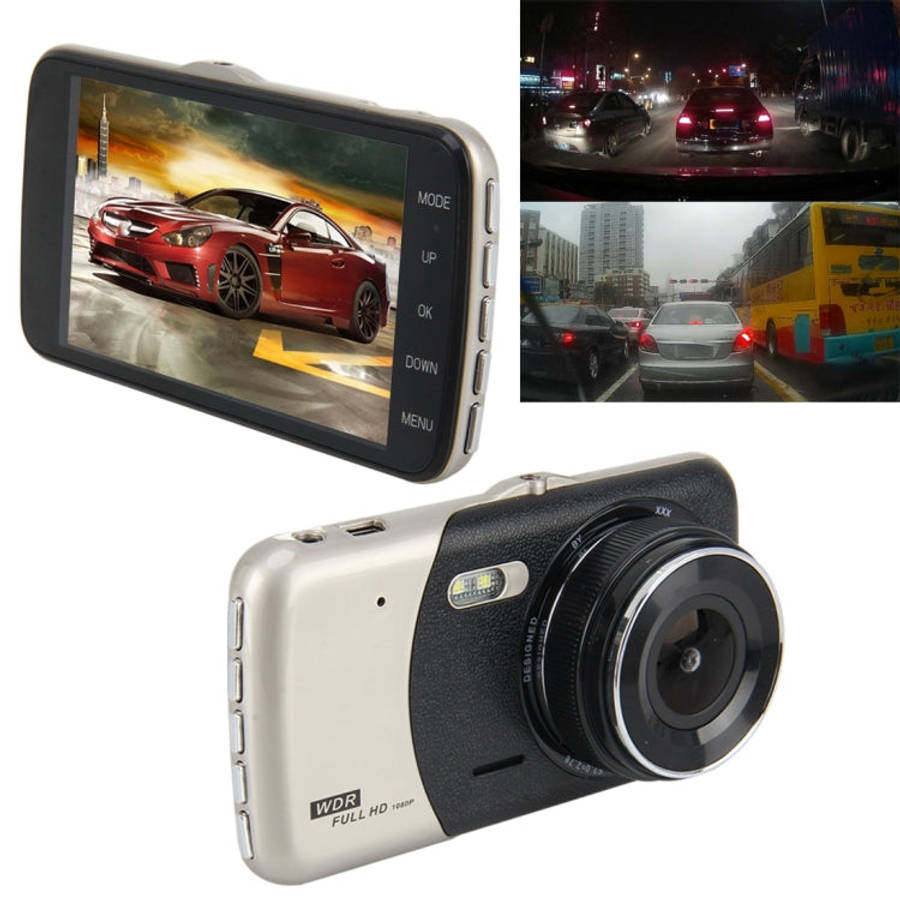 4 inch HD Video Recording HD Display Car Recorder with Separate F2.0 Camera, 12MP 170 Degrees Wid...
