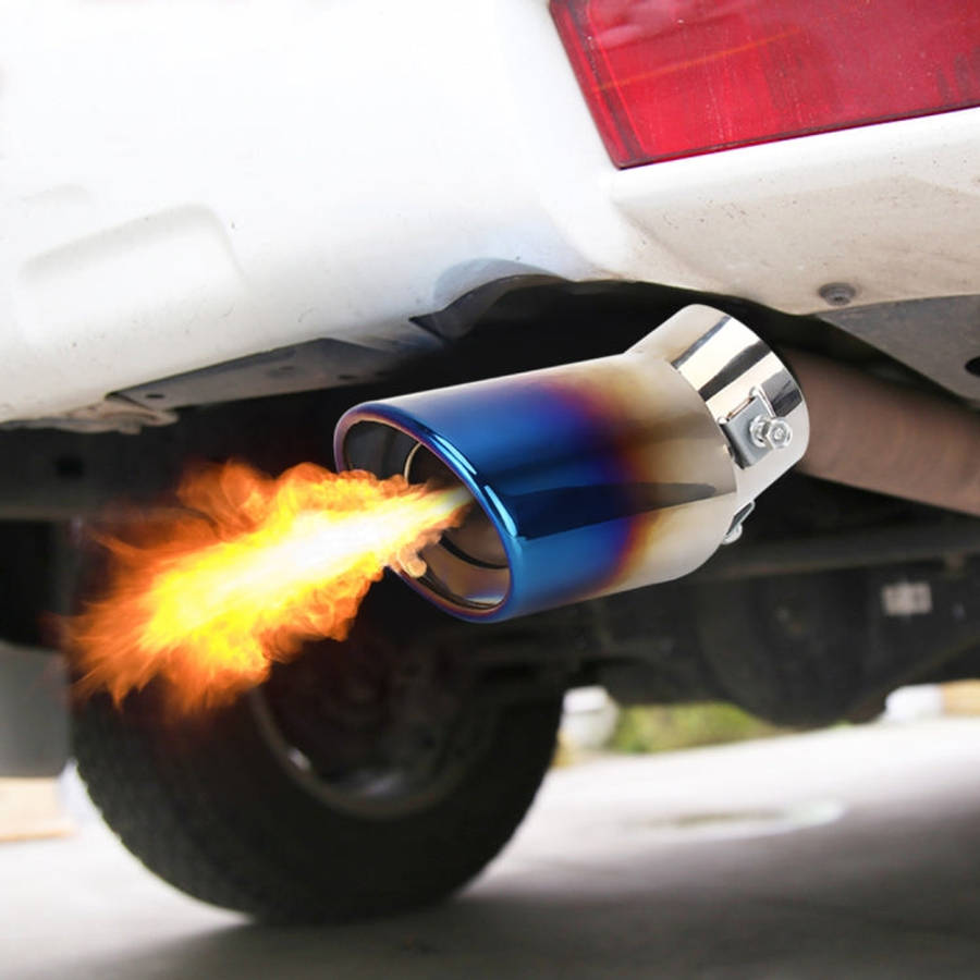 Universal Car Styling Stainless Steel Curved Exhaust Tail Muffler Tip Pipe, Curved