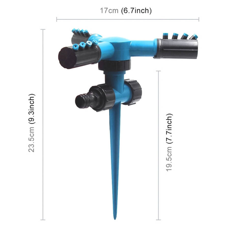 Automatic 360 Rotating Adjustable Garden Water Sprinklers Lawn Irrigation System with 3 Arm Spray...