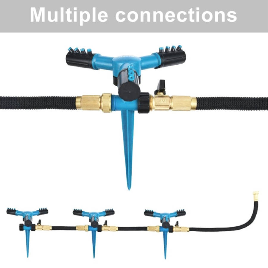 Automatic 360 Rotating Adjustable Garden Water Sprinklers Lawn Irrigation System with 3 Arm Spray...