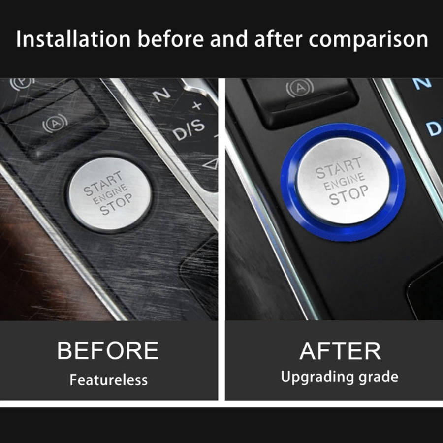 Car Engine Start Key Push Button Ring Trim Aluminum Alloy Sticker Decoration for Audi, For Audi(E...