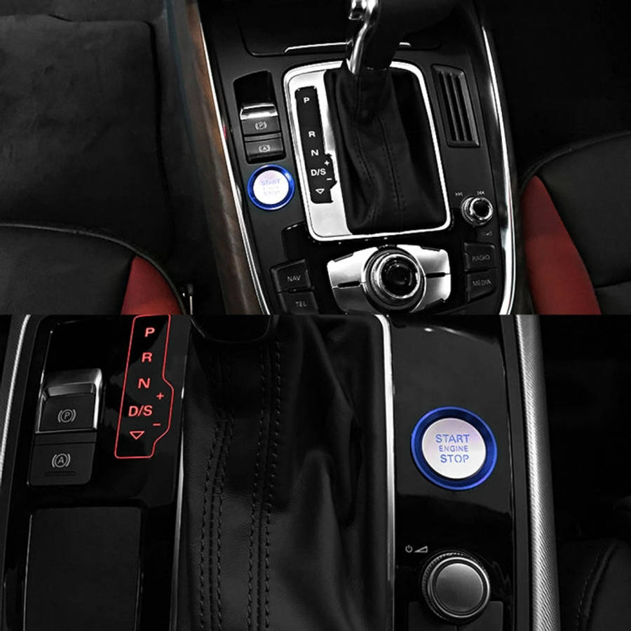 Car Engine Start Key Push Button Ring Trim Aluminum Alloy Sticker Decoration for Audi, For Audi(E...