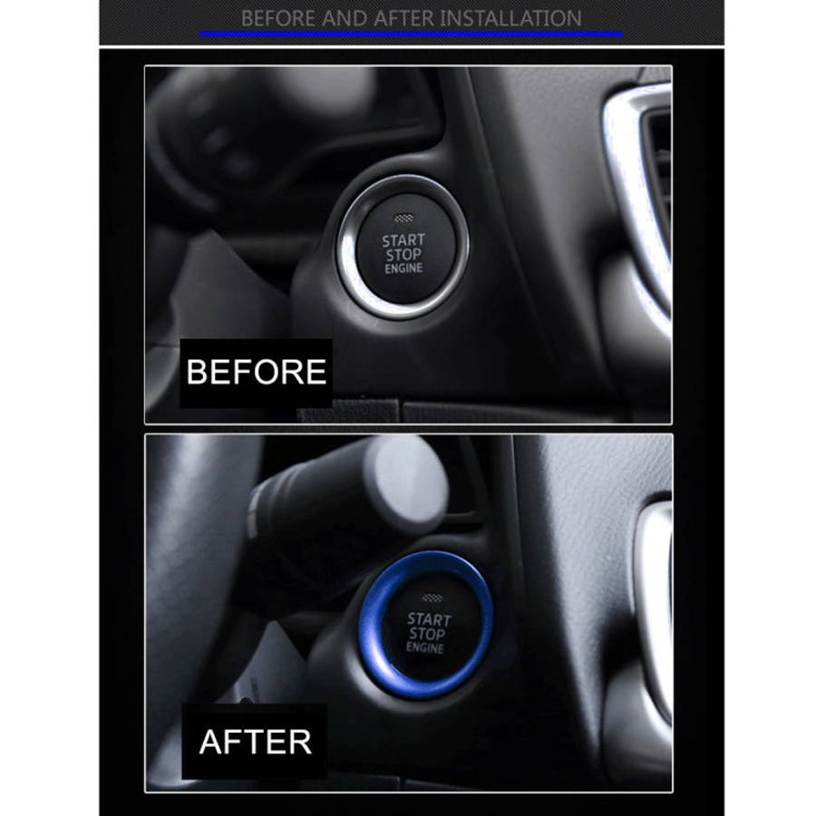 Car Engine Start Key Push Button Ring Trim Aluminum Alloy Sticker Decoration for Mazda, For Mazda