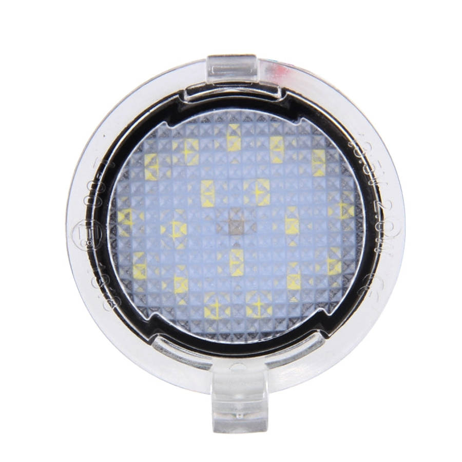 2 PCS DC 12V 2W 6000K 120LM 18-LED Side Rear View Mirror Puddle Lights Lamp for Ford 2013-2017 Ex...