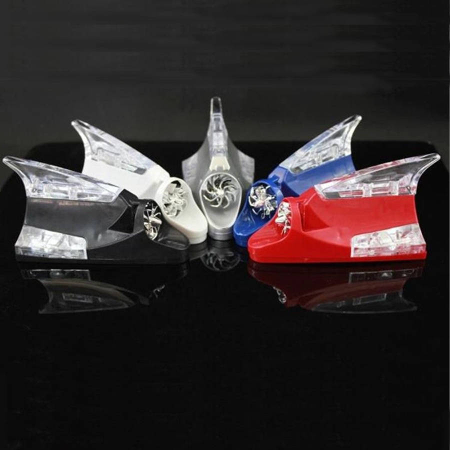 CB-073 Colorful Warning Light Wind Power Shark Fin Antenna Car Decoration, CB-073