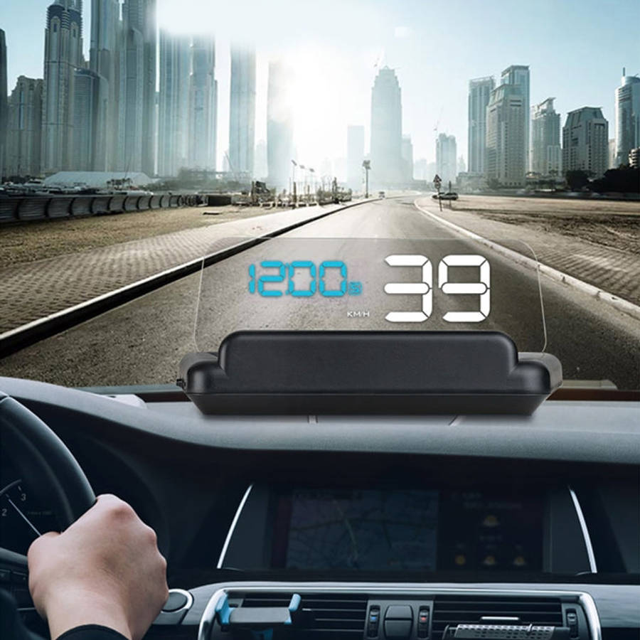 T900 Car GPS HUD Virtual HD Reflection Board Head-up Display, Speed & Driving Distance / Time Dis...