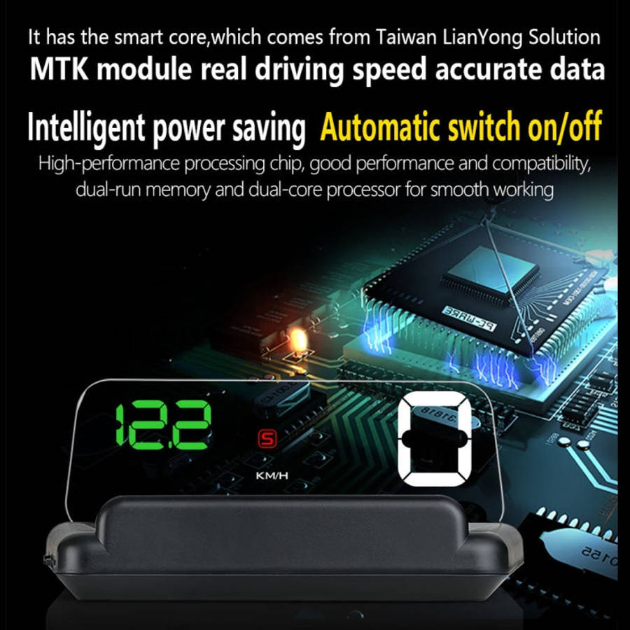 T900 Car GPS HUD Virtual HD Reflection Board Head-up Display, Speed & Driving Distance / Time Dis...