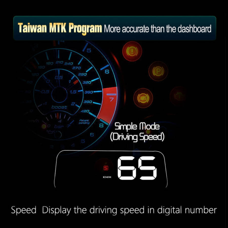 T900 Car GPS HUD Virtual HD Reflection Board Head-up Display, Speed & Driving Distance / Time Dis...