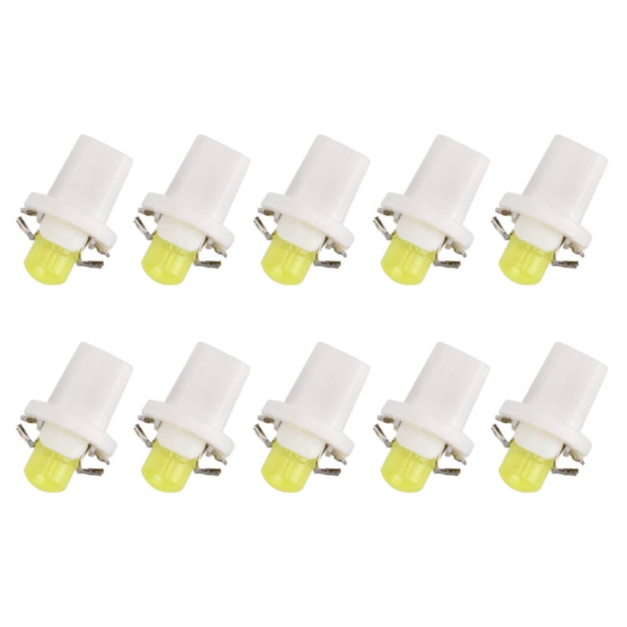 10 PCS 0.4W B8.5 Wedge Instrument Panel COB LED Light Dashboard Gauge Cluster Indicator Lamp Bulb...