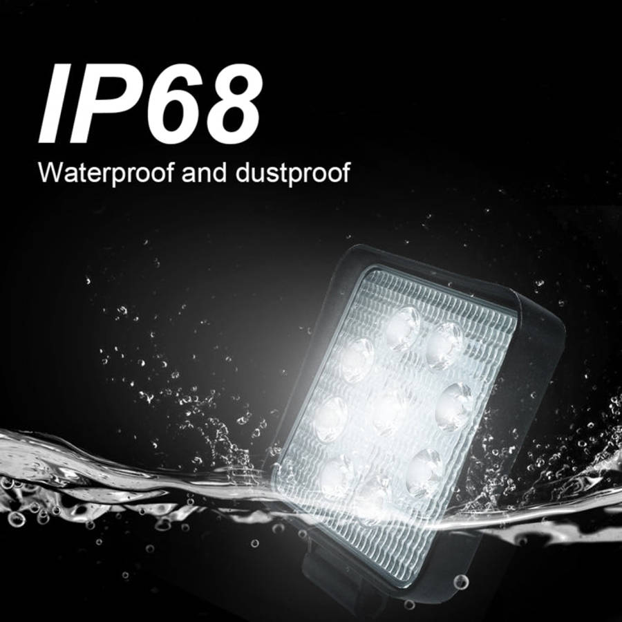 6.7W White Light Square-Shaped Waterproof Car Boat Marine Work Lights Spotlight LED Bulbs, DC 9-3...