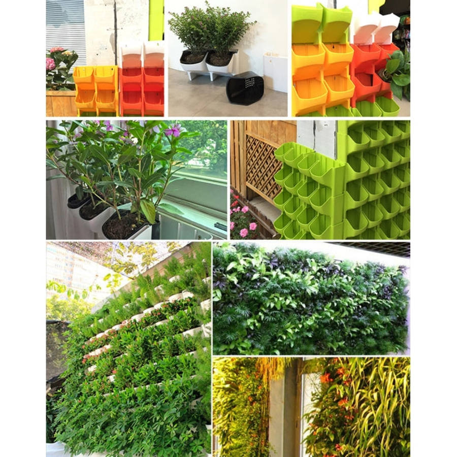 PP Planter Flower Pot Wall Hanging Garden Hanging Stackable Garden Supplies