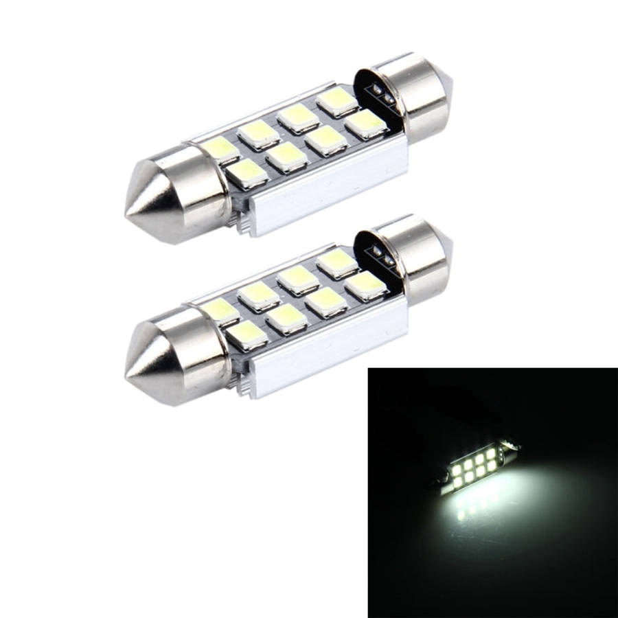 2 PCS 3W 200 LM 6000K 36MM 8 SMD-2835 LEDs Bicuspid Port Decoding Car Dome Lamp LED Reading Light...