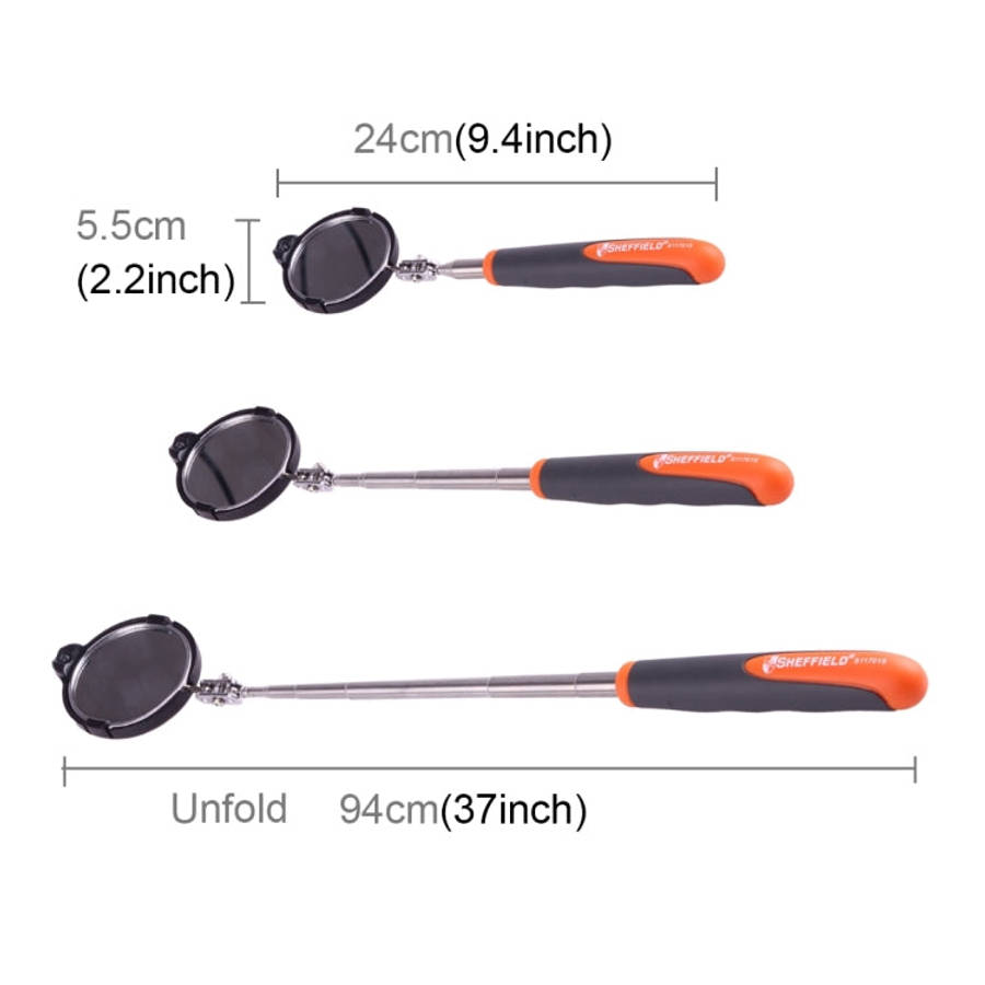 Retractable Vehicle Car Chassis Telescoping Inspection Mirror with 1 PCS 5mm LED Light, Mirror Di...
