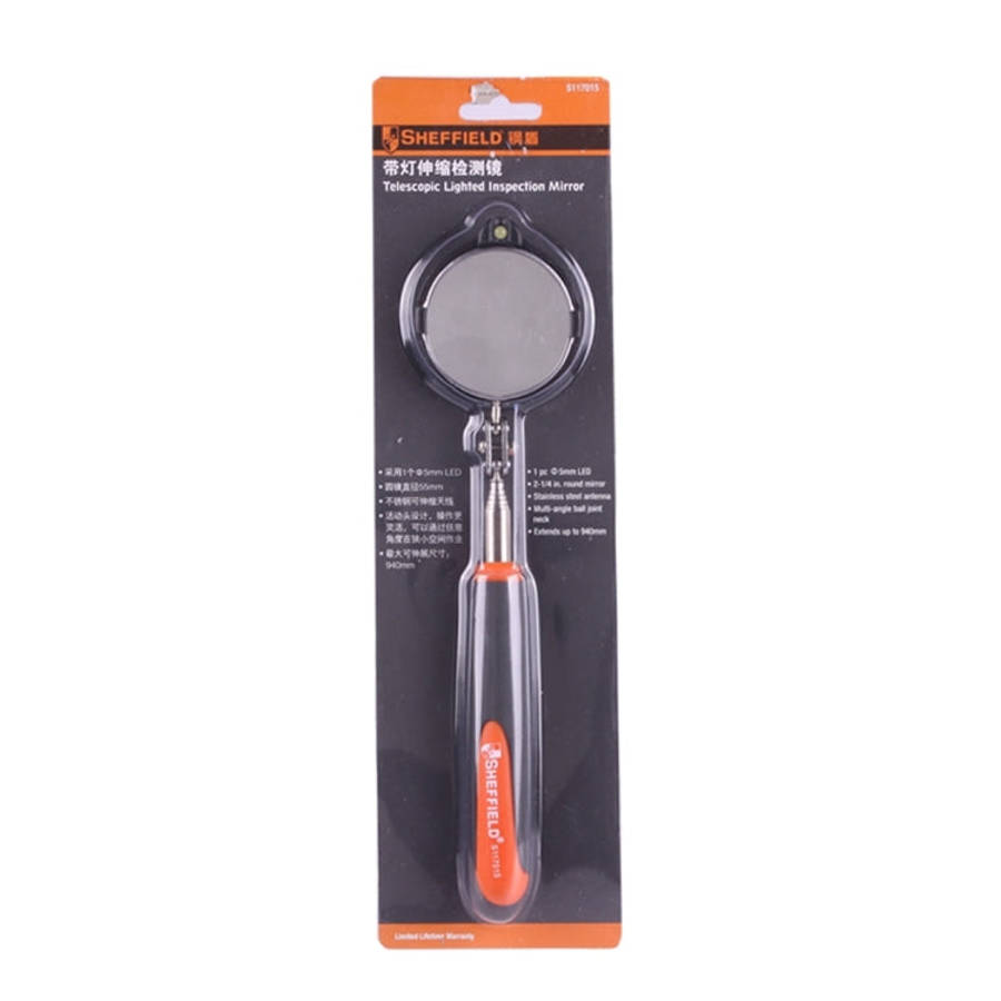 Retractable Vehicle Car Chassis Telescoping Inspection Mirror with 1 PCS 5mm LED Light, Mirror Di...