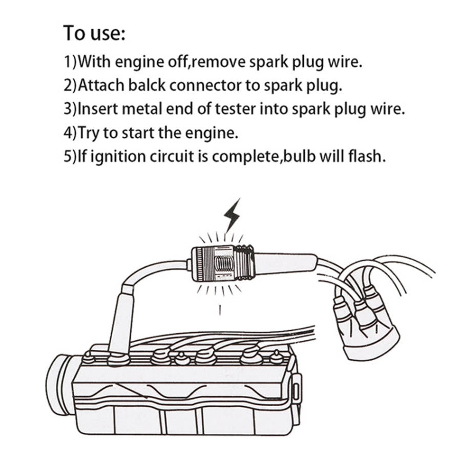 DC 12V Ignition Test Instrument Spark Plug Ignition Detector Auto Diagnostic Test Tool, Ignition ...