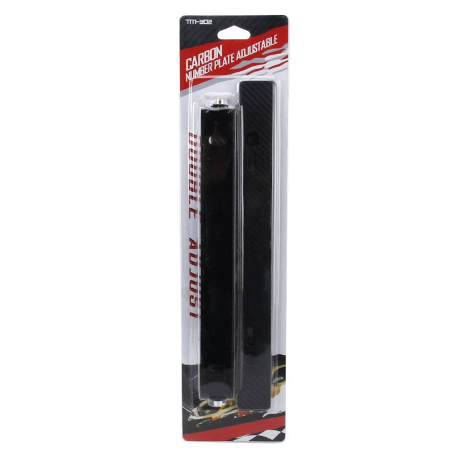 Car License Double Adjust Carbon Number Plate Adjustable Carbon Lead Plate Frame Holder Universal...