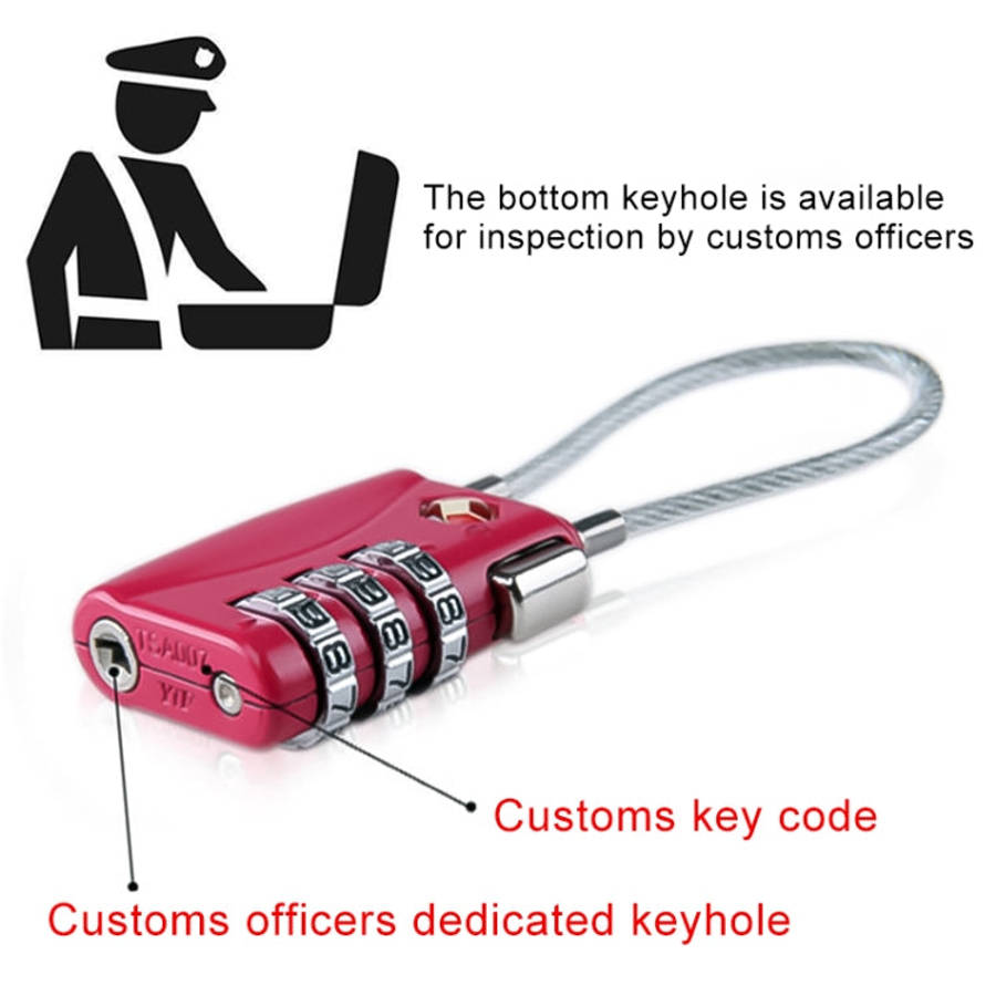 JASIT TSA719 Zinc Alloy 3-Digit Password TSA Lock Travel Luggage Padlock