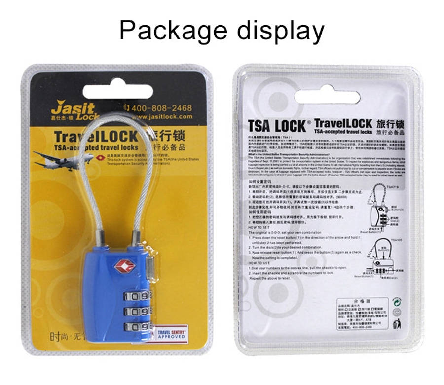 JASIT TSA719 Zinc Alloy 3-Digit Password TSA Lock Travel Luggage Padlock
