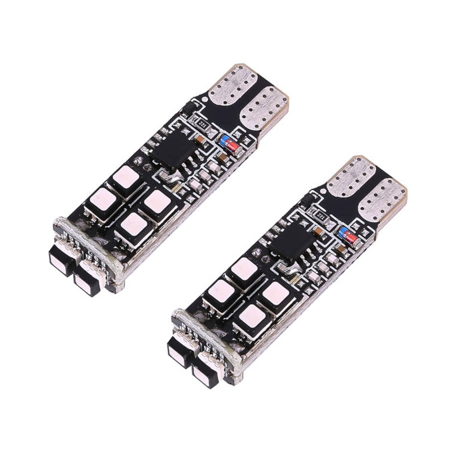 2 PCS W5W 194 T10 Multi Colors 10 SMD 3535 LED Car Clearance Light Marker Light with Remote Contr...