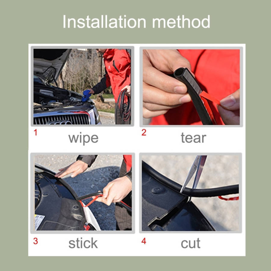 Small D-shaped Car Noise Reduction Sealing Strip with Sticker, Length: 100m, Length: 100m Small D...