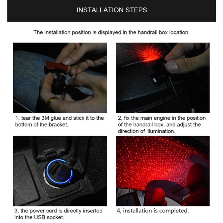 5V Roof Ceiling Decoration Red Light Star Night Lights Starry Sky Atmosphere Lamp Projector with ...