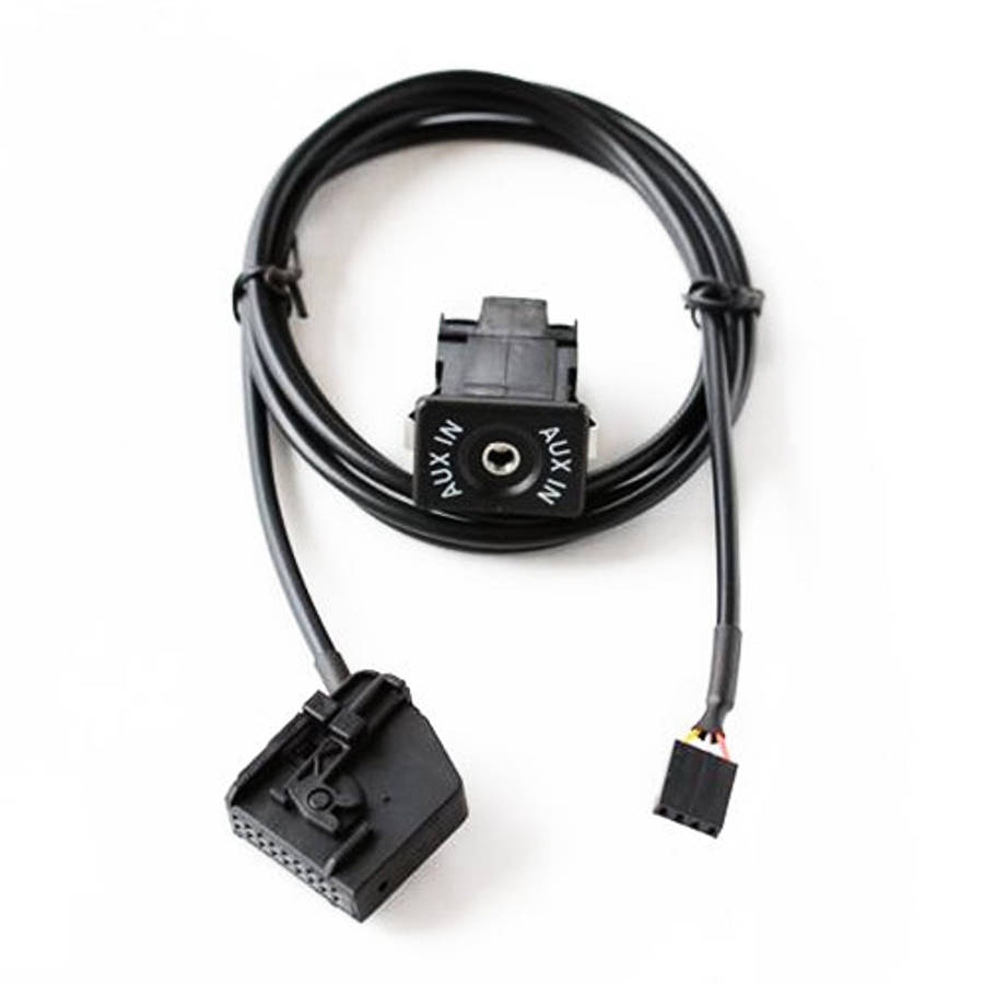 AUX Adapter Switch Plug + Wiring Hardness for Volkswagen Audi MFD2 RNS2 / Ford, Cable Length: 1.5...