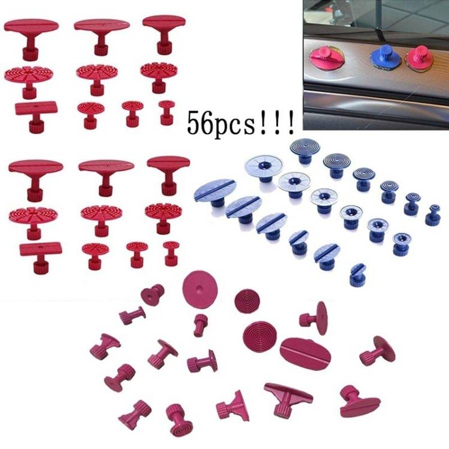 56 in 1 Auto PDR Plastic Ding Glue Tabs Paintless Dent Removal Car Repair Tools Kits Glue Puller ...