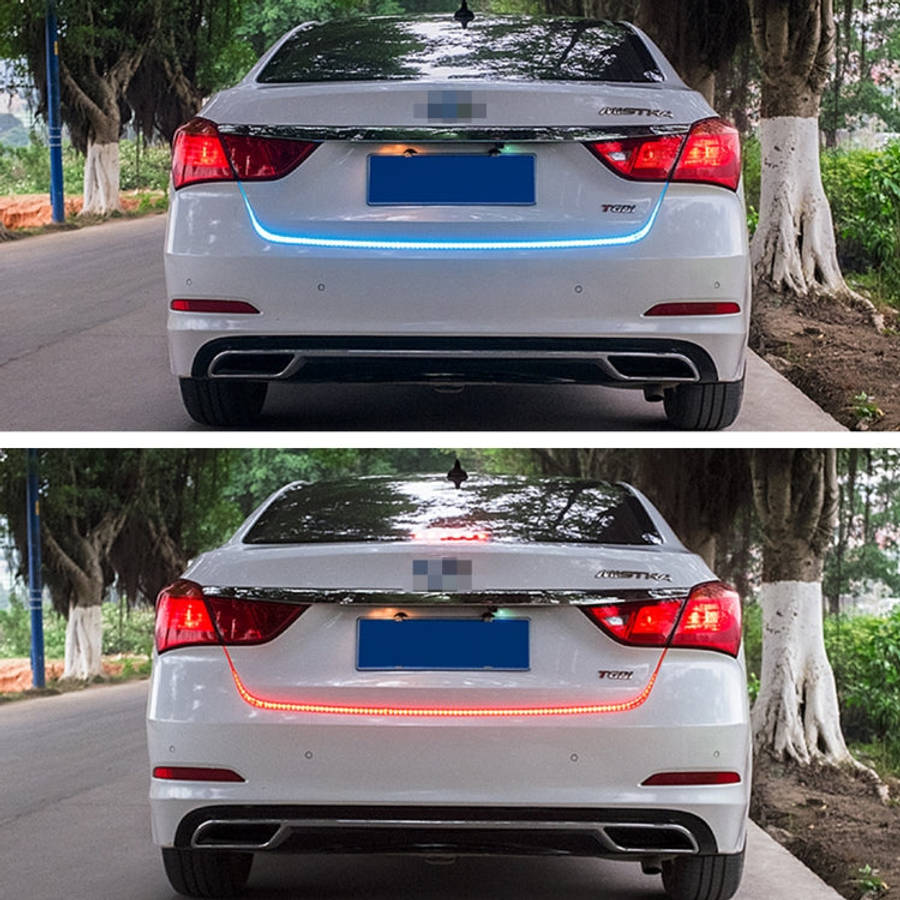 1.2m Car Auto Waterproof Universal Four Color Rear Flowing Light Tail Box Lights with Tail Light ...