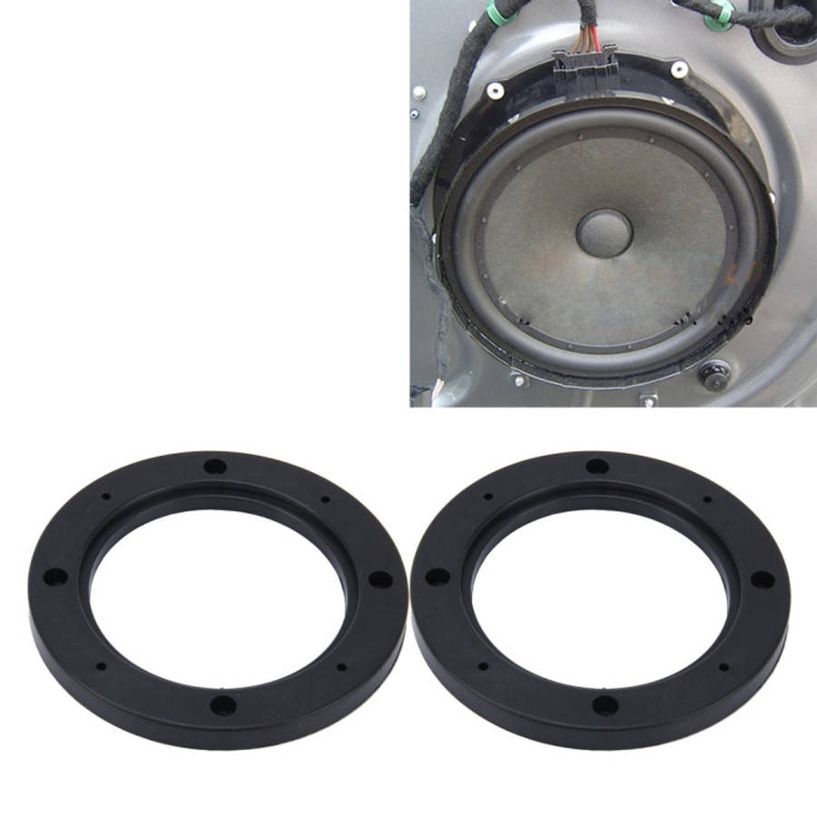 2 PCS 4 inch Car Auto ABS Loudspeaker Base Protection Hollow Cover Holder Mat, Inner Diameter: 10...