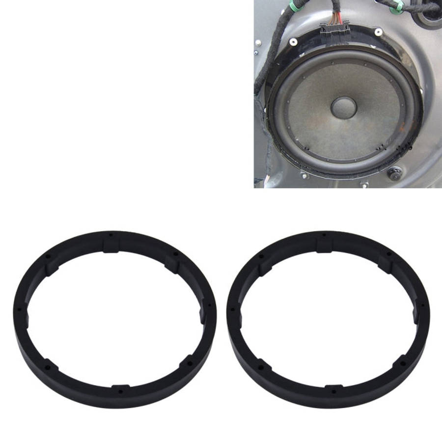 2 PCS 6.5 inch Car Auto ABS  Loudspeaker Base Protection Solid Cover Holder Mat, Inner Diameter: ...