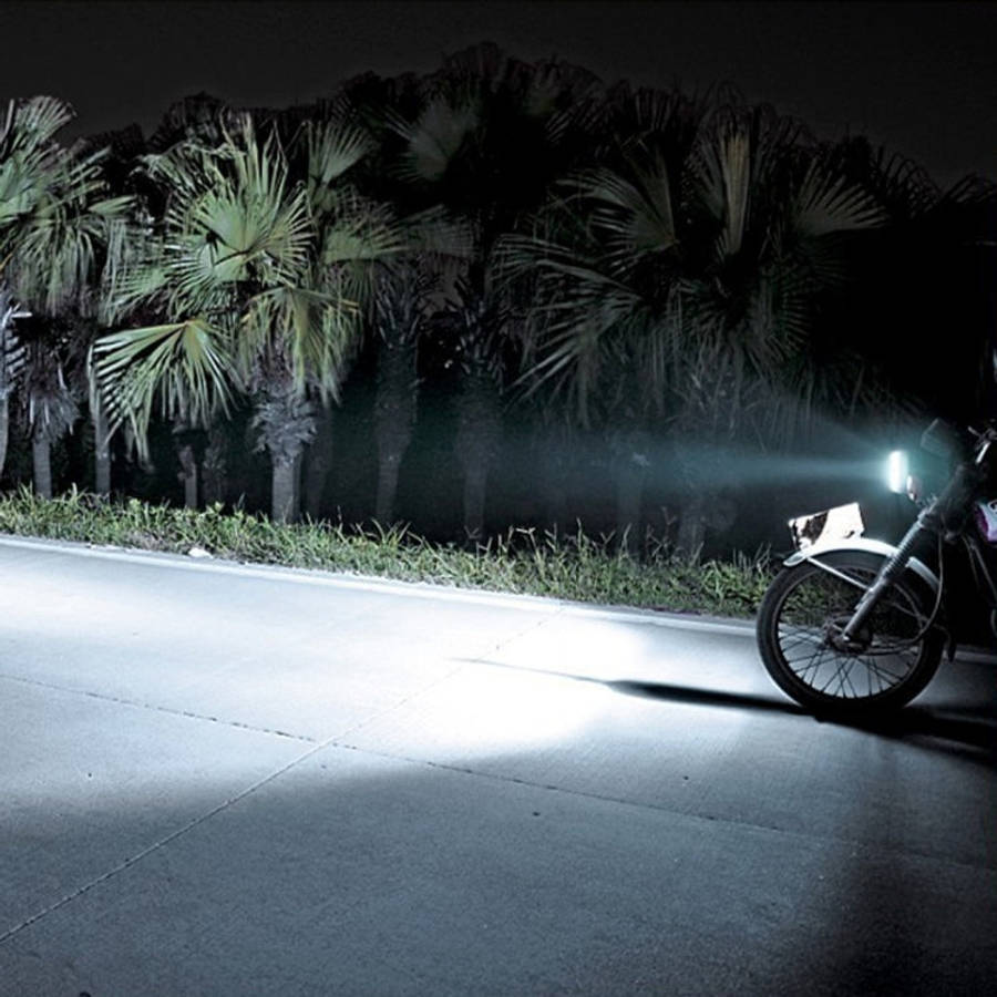 H4 9W 900 LM 6000K Static + Strobe Light Motorcycle Headlight Lamp with 3 COB White Light Lamps a...