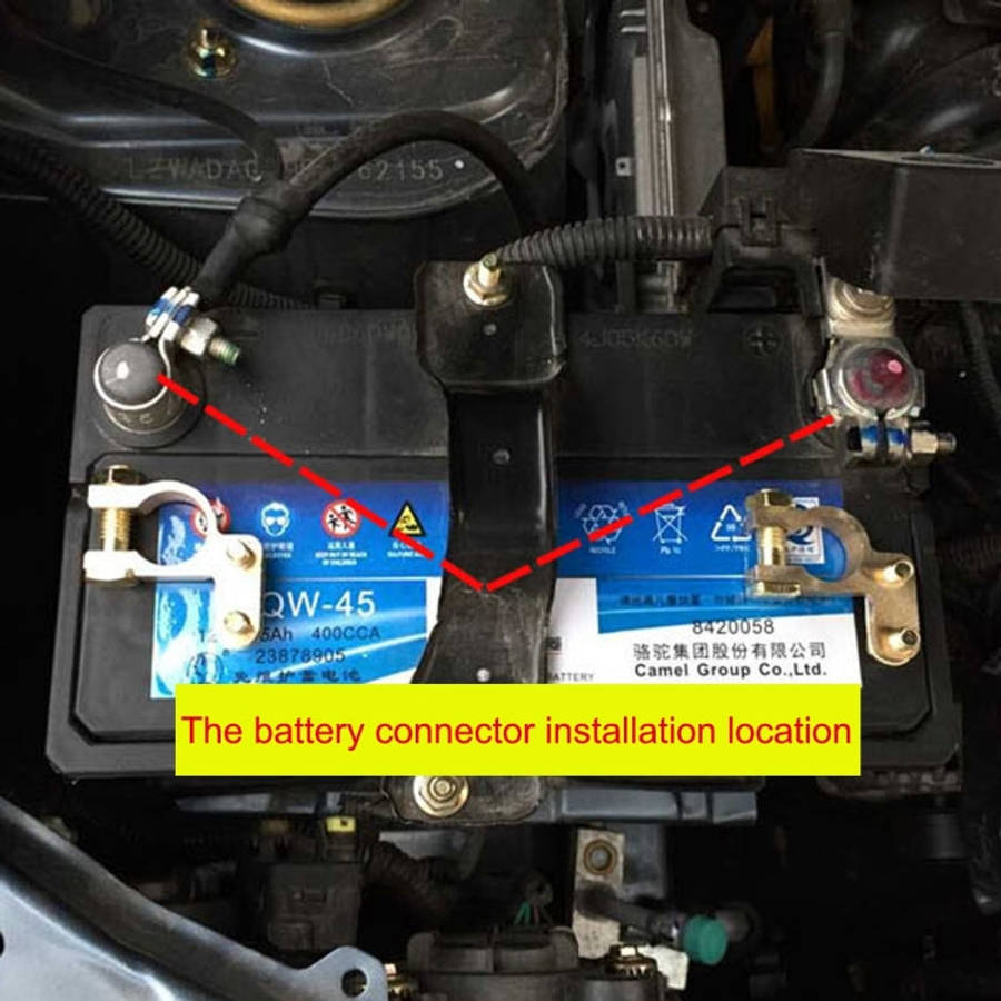 2 PCS Brass Positive and Negative Car Battery Connectors Terminals Clamps Clips, Inner Diameter: ...