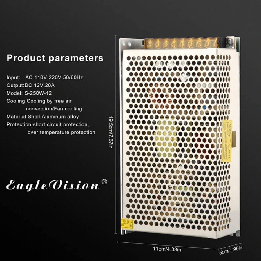 AC 110 / 220V to DC 12V 20A 240W Power Adapter AC-DC Converter Step Down Module Voltage Transform...