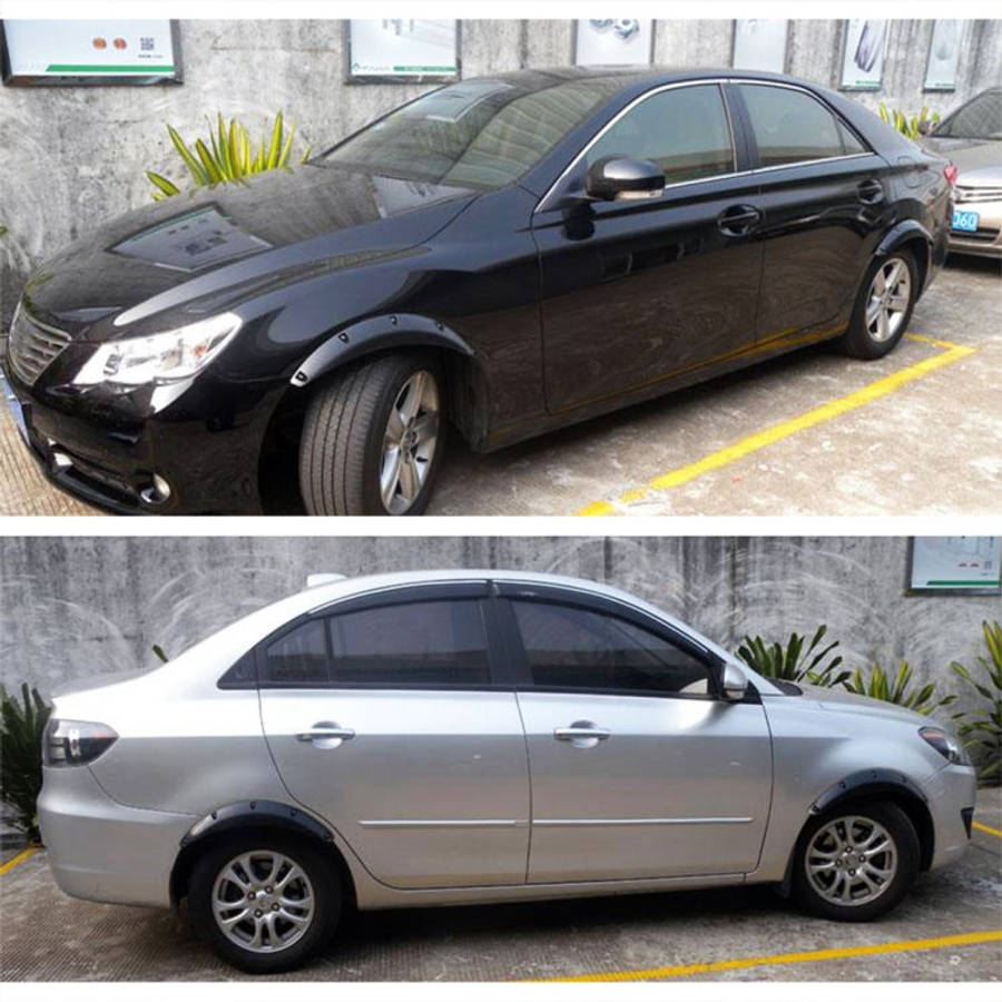 2 PCS 58cm Car Stickers Rubber Large Round Arc Strips Universal Fender Flares Wheel Eyebrow Decal...