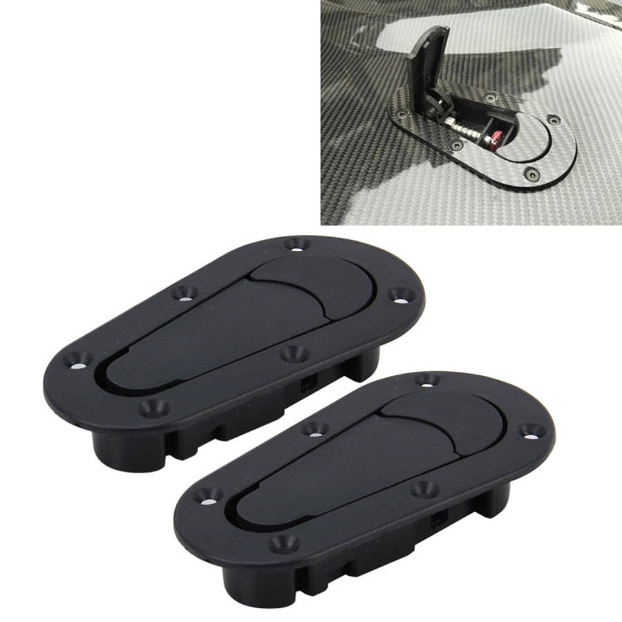 A Pair Car Cover Lock Modified Hood Lock General Racing Car Cover Lock, Carbon Grey, (Black), wit...