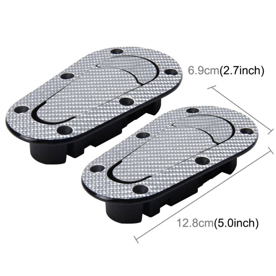 A Pair Car Cover Lock Modified Hood Lock General Racing Car Cover Lock, Carbon Grey, (Black), wit...