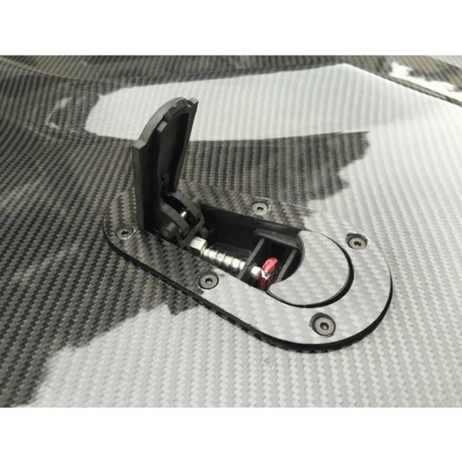 A Pair Car Cover Lock Modified Hood Lock General Racing Car Cover Lock, Carbon Grey, (Black), wit...