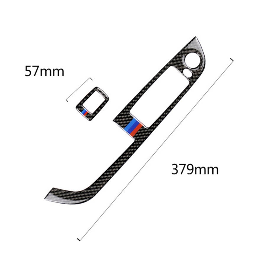 Car Carbon Fiber Window Lift Panel Without Folding Key Three Color Decorative Sticker for BMW Z4 ...