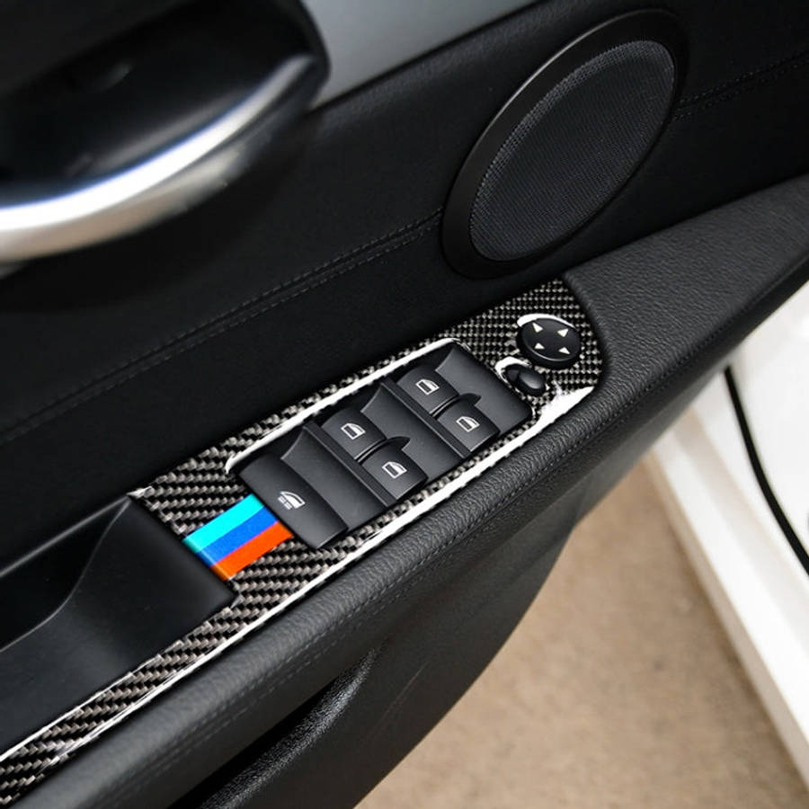 Car Carbon Fiber Window Lift Panel Without Folding Key Three Color Decorative Sticker for BMW Z4 ...