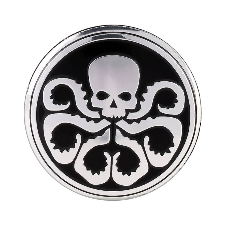 4 PCS Car-Styling Skull Pattern Wheel Hub Decorative Sticker, Diameter: 5.8cm, Skull Pattern