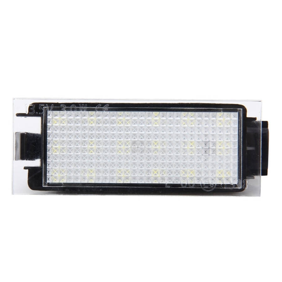 2 PCS License Plate Light with 18  SMD-3528 Lamps for Renault,2W 120LM,6000K, DC12V(White Light),...