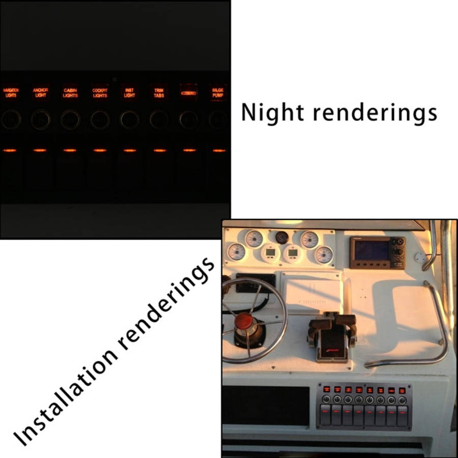3Pin 8 Way Switches Combination Switch Panel with Light and Projector Lens for Car RV Marine Boat...