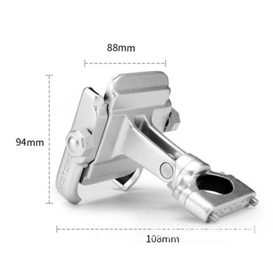 Motorcycle Handlebar Aluminum Alloy Phone Bracket, Suitable for 4-6 inch Device, Handlebar Alumin...